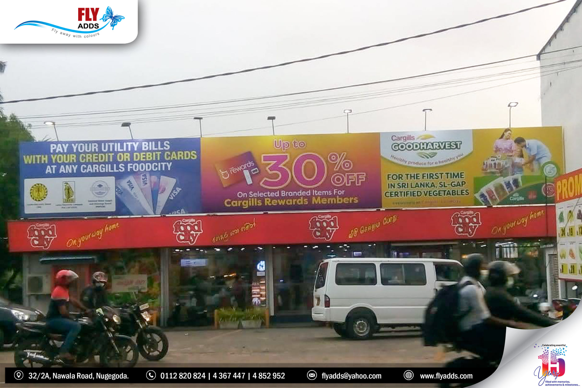 Branding With Flex Boards At Cargills Food City Ragama, Wattala, And 